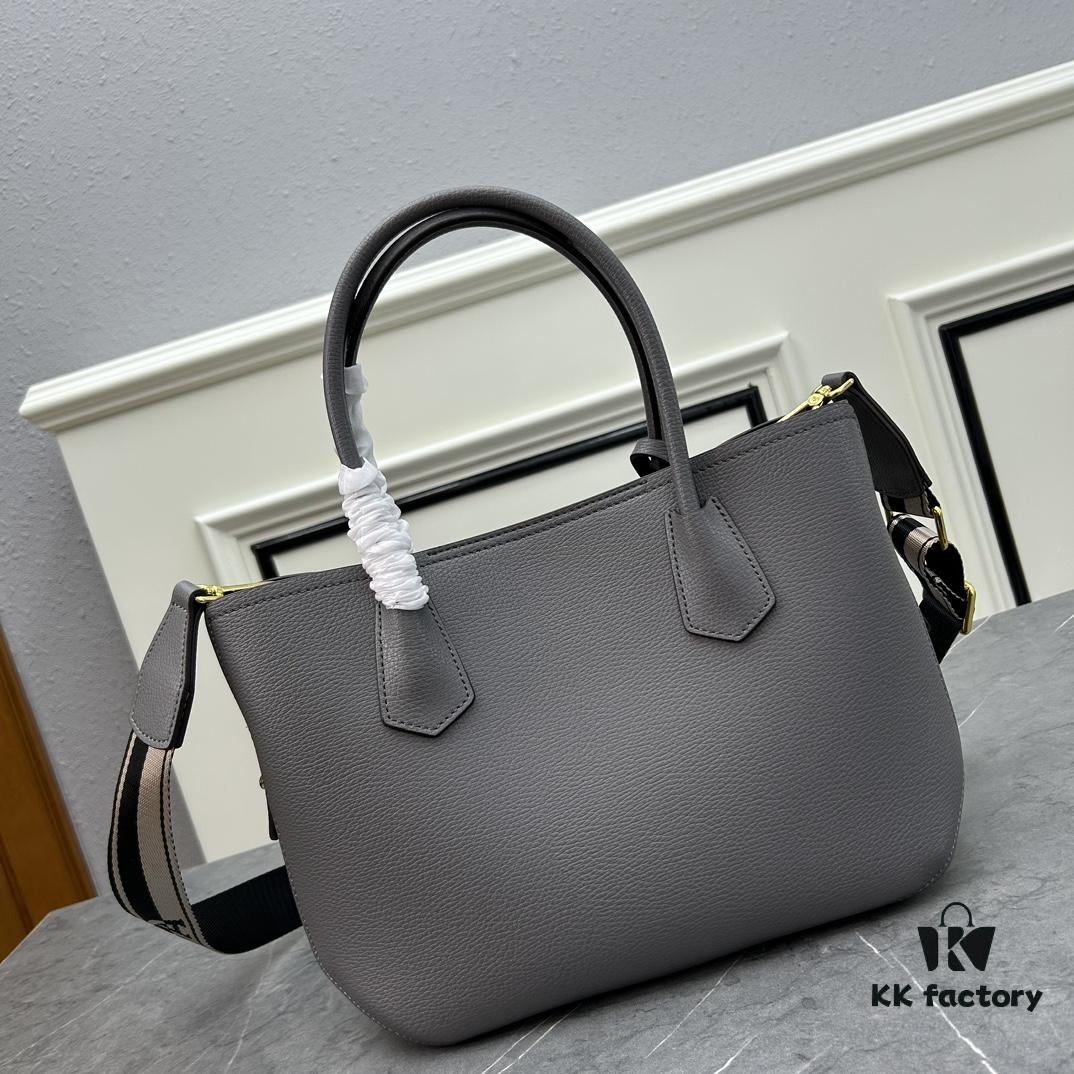 PRADA Mother-Child Bag - Latest Bestseller, Made from Imported Saffiano Leather, Double Leather Top Handles, Detachable and Adjustable Wide Leather Shoulder Strap, Two Exterior Zip Pockets, Classic Galleria Design