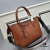 PRADA Mother-Child Bag - Latest Bestseller, Made from Imported Saffiano Leather, Double Leather Top Handles, Detachable and Adjustable Wide Leather Shoulder Strap, Two Exterior Zip Pockets, Classic Galleria Design