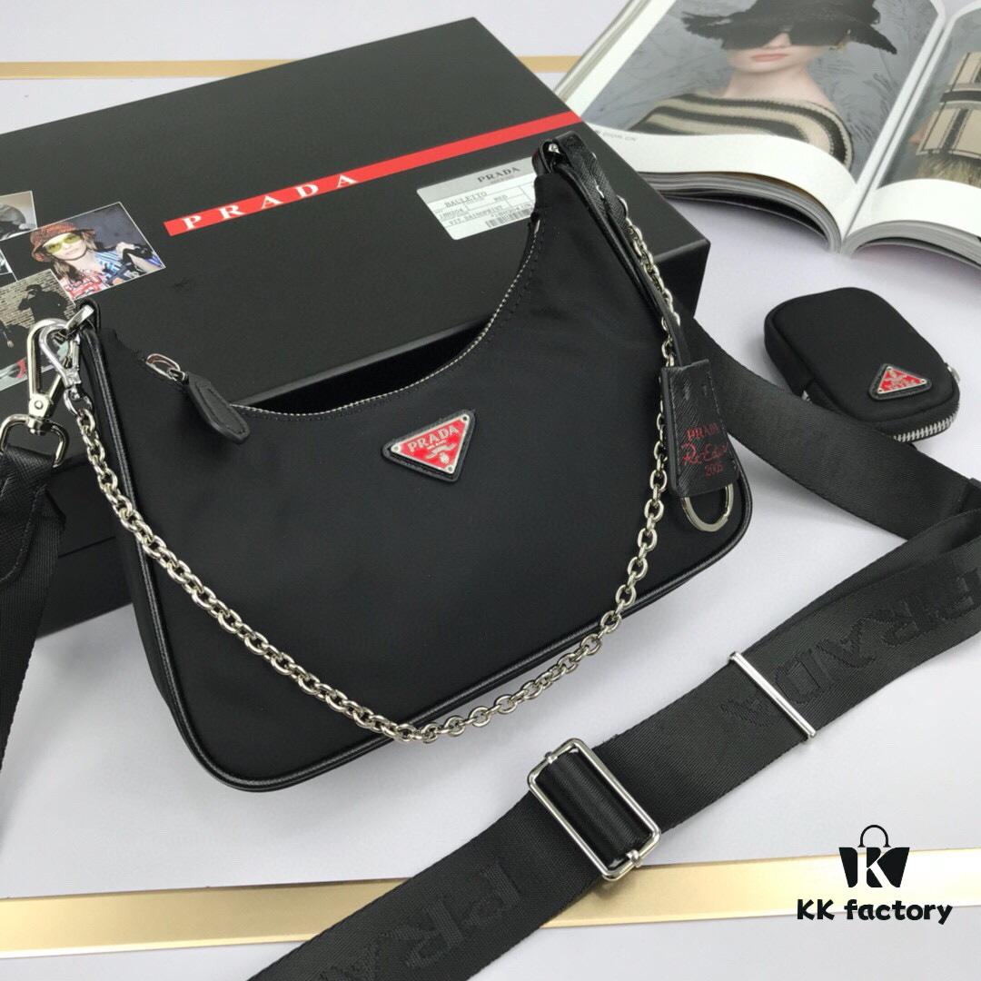 Top Quality Original Order Prada New Nylon Hobo Bag with Box - 1BH204