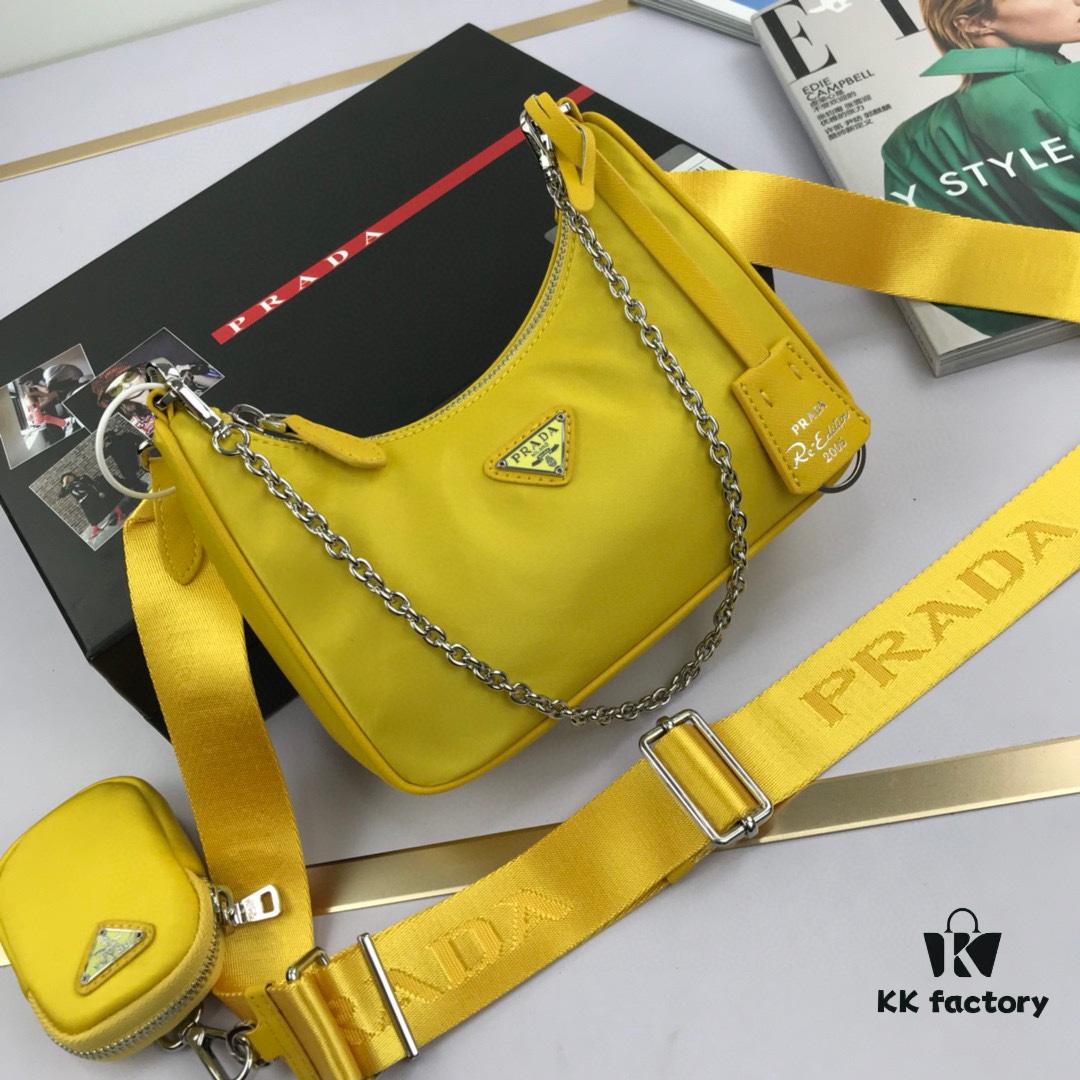 Top Quality Replica Prada New Nylon Hobo Bag with Box - 1BH204, Multiway Chain Handle, Stylish and Versatile