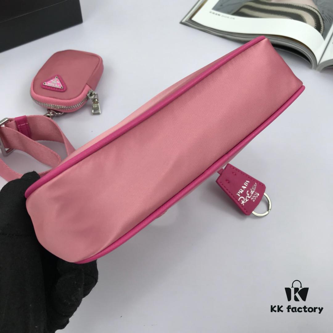 Top Quality Replica Prada New Nylon Hobo Bag with Box 🎉 1BH204 Chain Handle Crossbody / Shoulder / Waist Bag