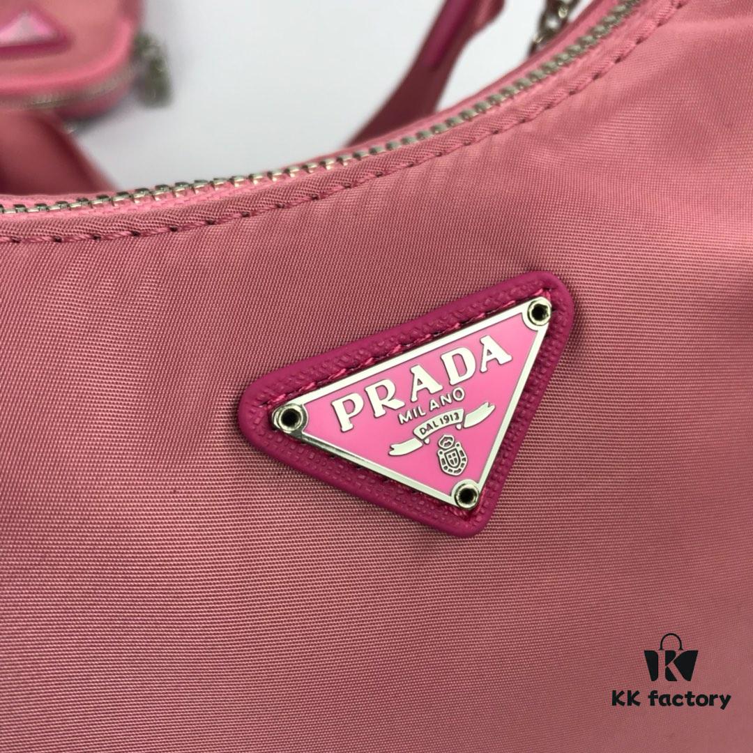 Top Quality Replica Prada New Nylon Hobo Bag with Box 🎉 1BH204 Chain Handle Crossbody / Shoulder / Waist Bag
