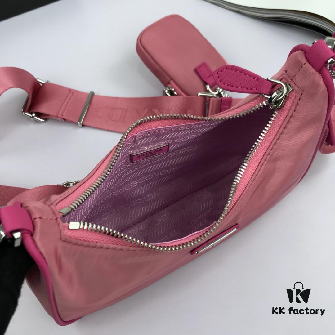 Top Quality Replica Prada New Nylon Hobo Bag with Box 🎉 1BH204 Chain Handle Crossbody / Shoulder / Waist Bag