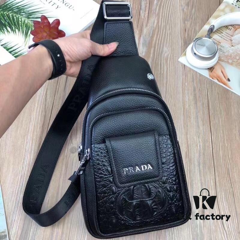 PRADA Latest Men's Chest Bag - Counter Quality, Powerful Style, a Must-Have for the Modern Man
