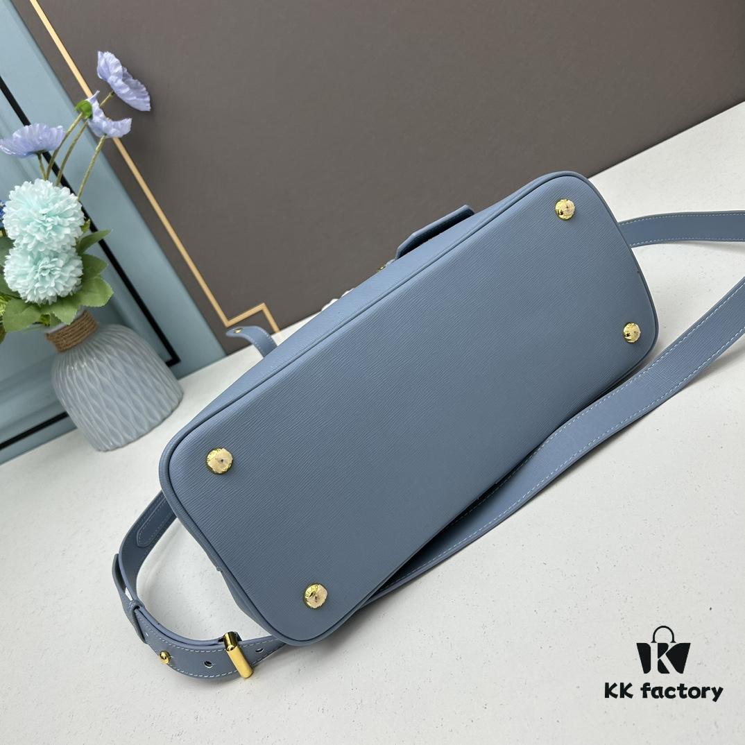 PRADA 2756# Original Full-Grain Crosshatch Calfskin - Classic Shopping Tote Bag 34*26*16cm