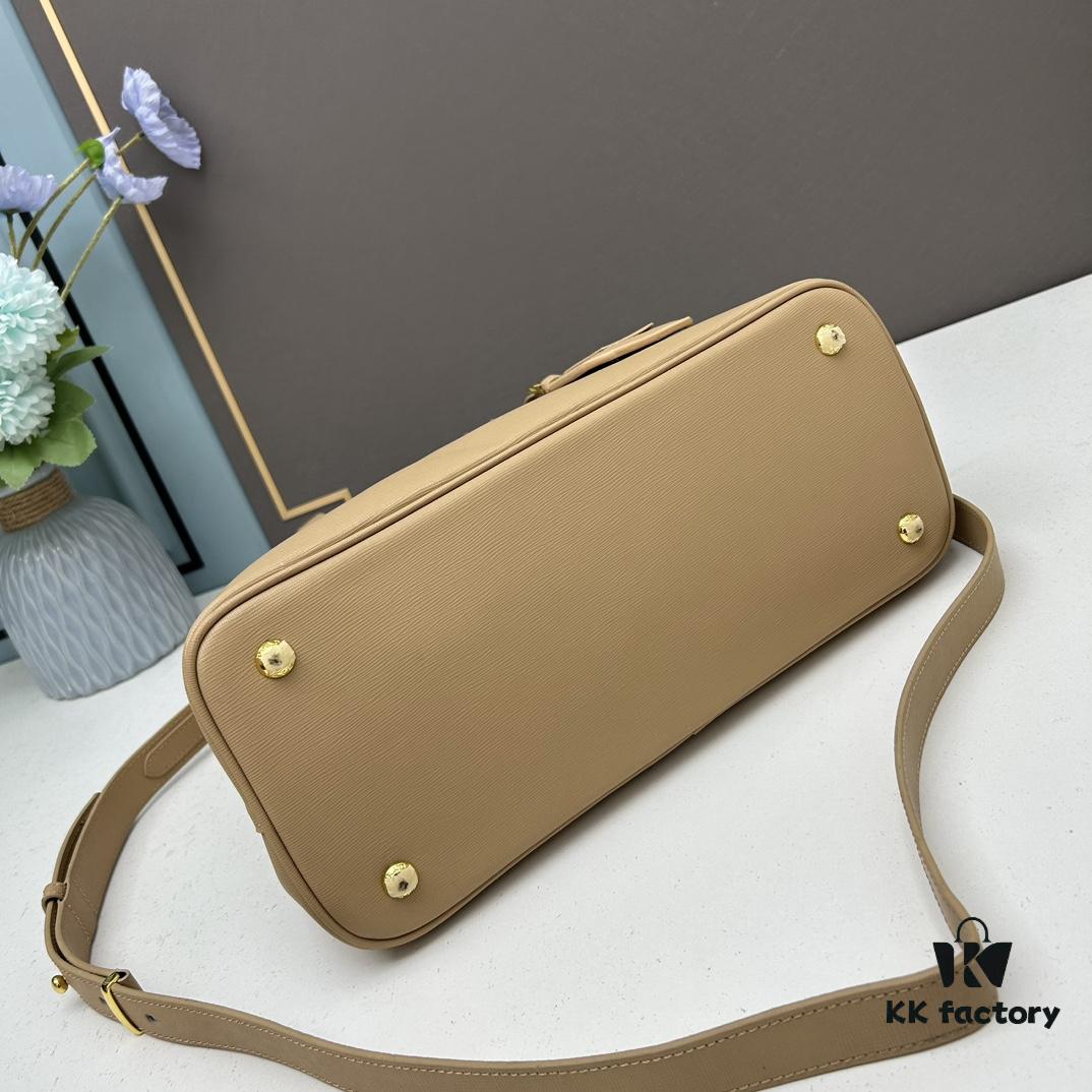 PRADA 2756# Original Full-Grain Crosshatch Calfskin - Exquisite Craftsmanship, Smooth Edges, Soft and Durable