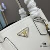 PRADA 2756# Original Top Layer Cross-Grain Calfskin, Exquisite Craftsmanship, Smooth Edging, Soft and High-Quality, Classic Shopping Tote with Long Shoulder Strap 34*26*16cm