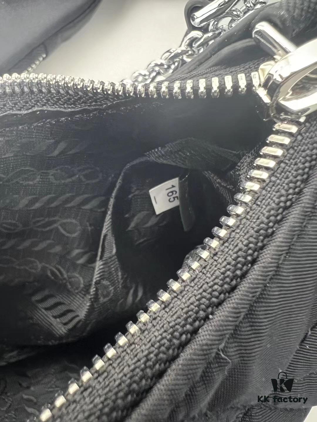 PRADA Imported Parachute Fabric with Leather Trim