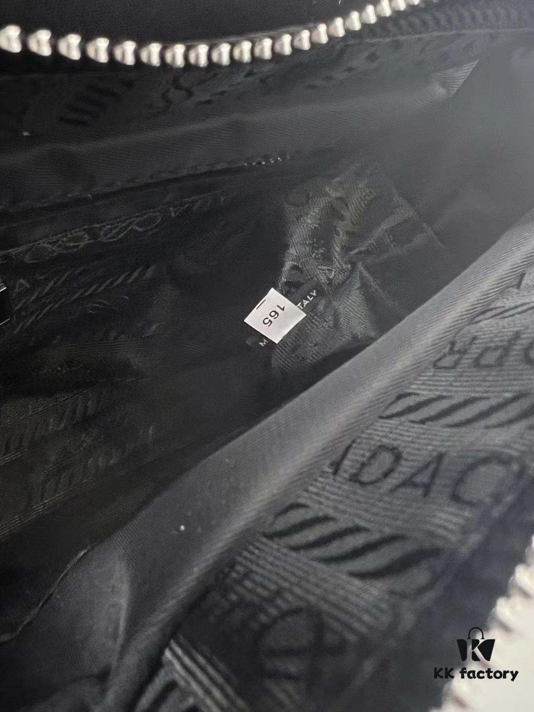 PRADA Imported Parachute Fabric with Leather Trim