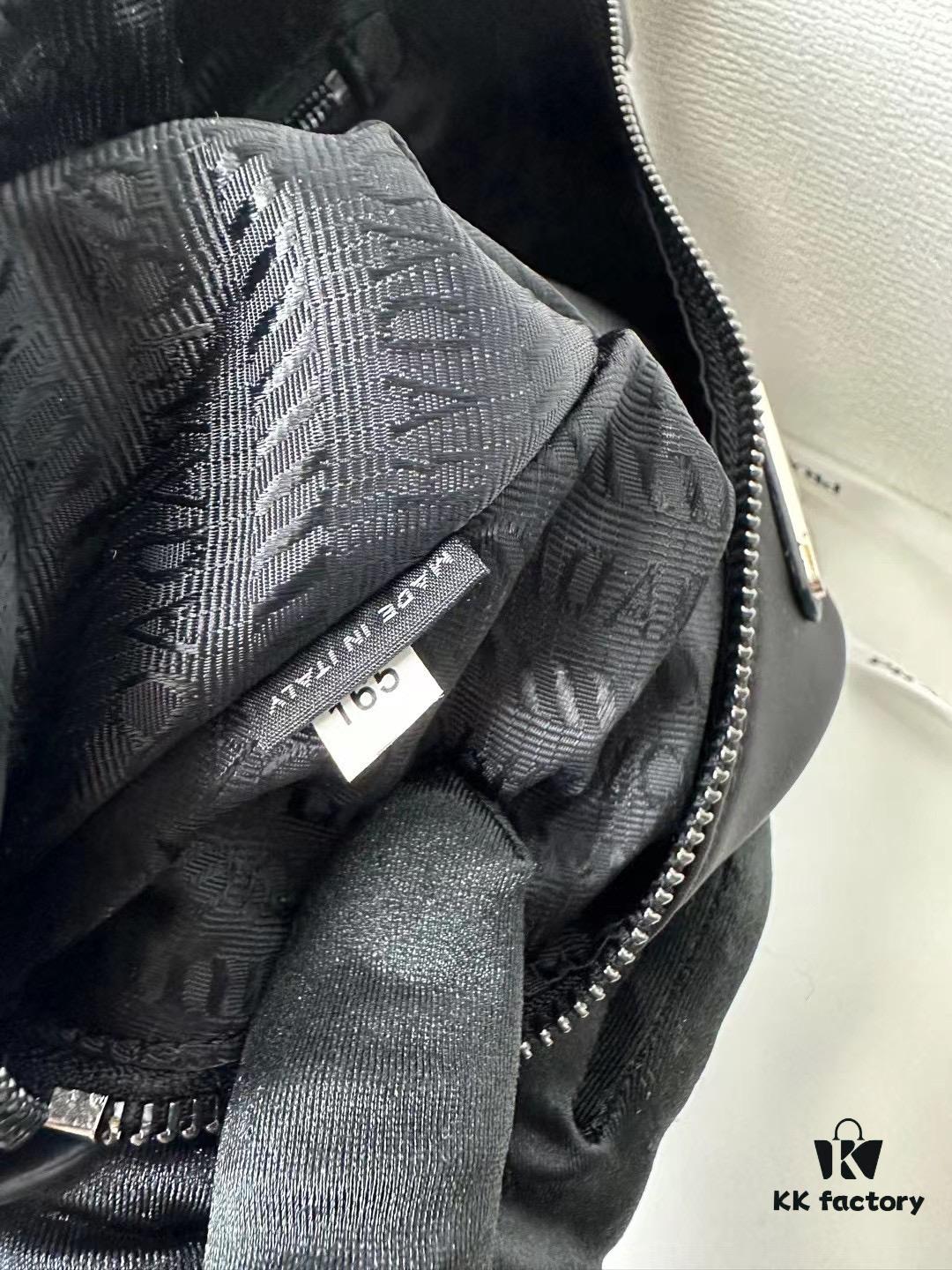 PRADA Imported Parachute Fabric with Leather Trim