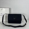 PRADA Large Size Leather-Trimmed Imported Parachute Fabric Bag