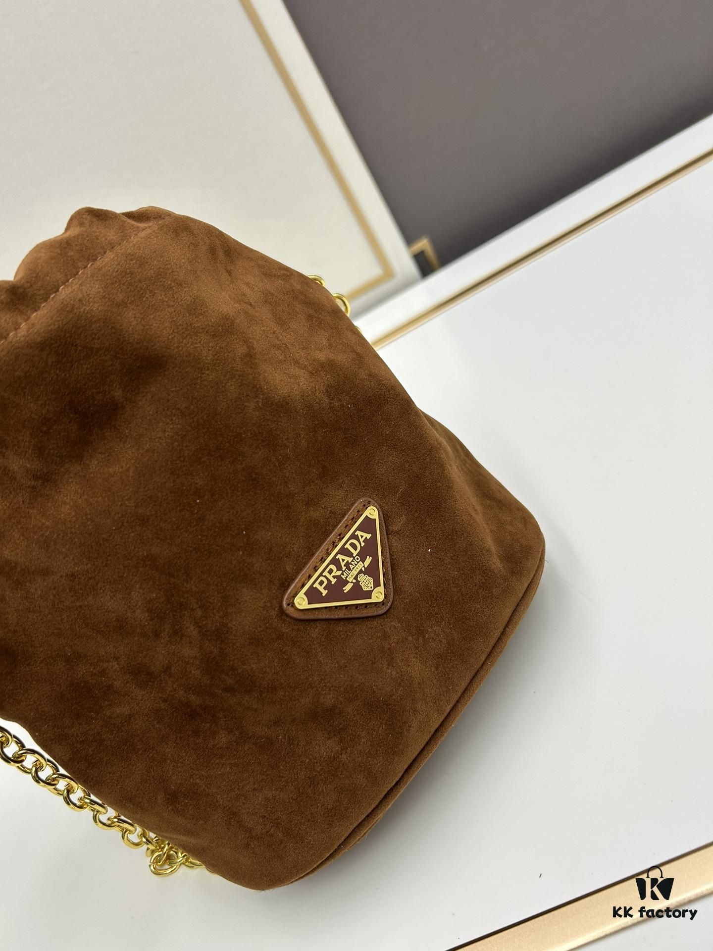 P Brand New Suede Bucket Bag