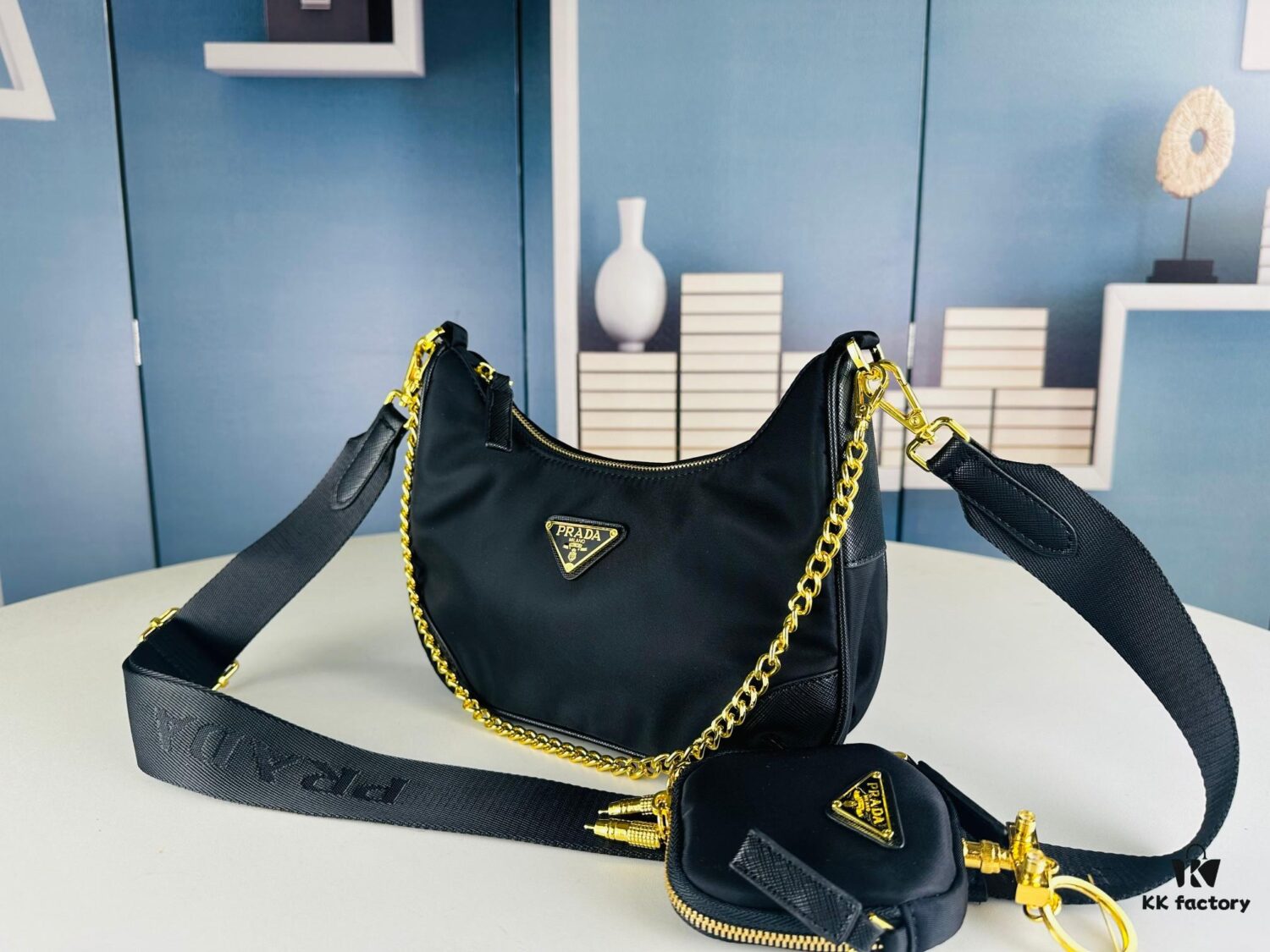 PRADA Re-edition 2005 Robot Charm Bag with Box