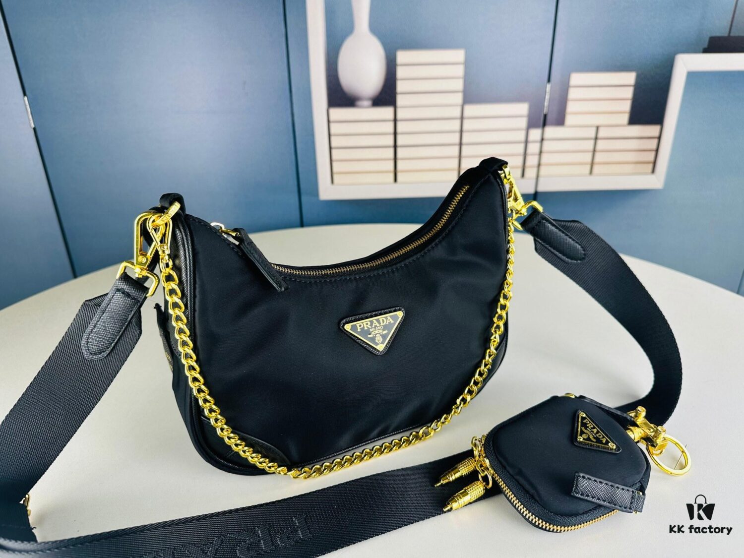 PRADA Re-edition 2005 Robot Charm Bag with Box