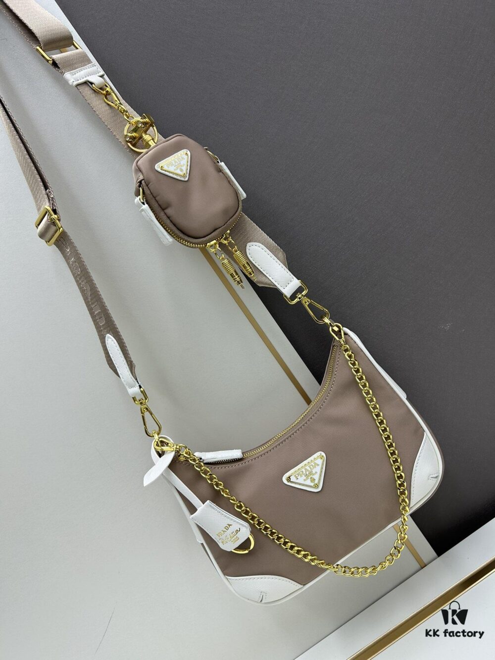 PRADA Re-edition 2005 Robot Charm Bag with Box