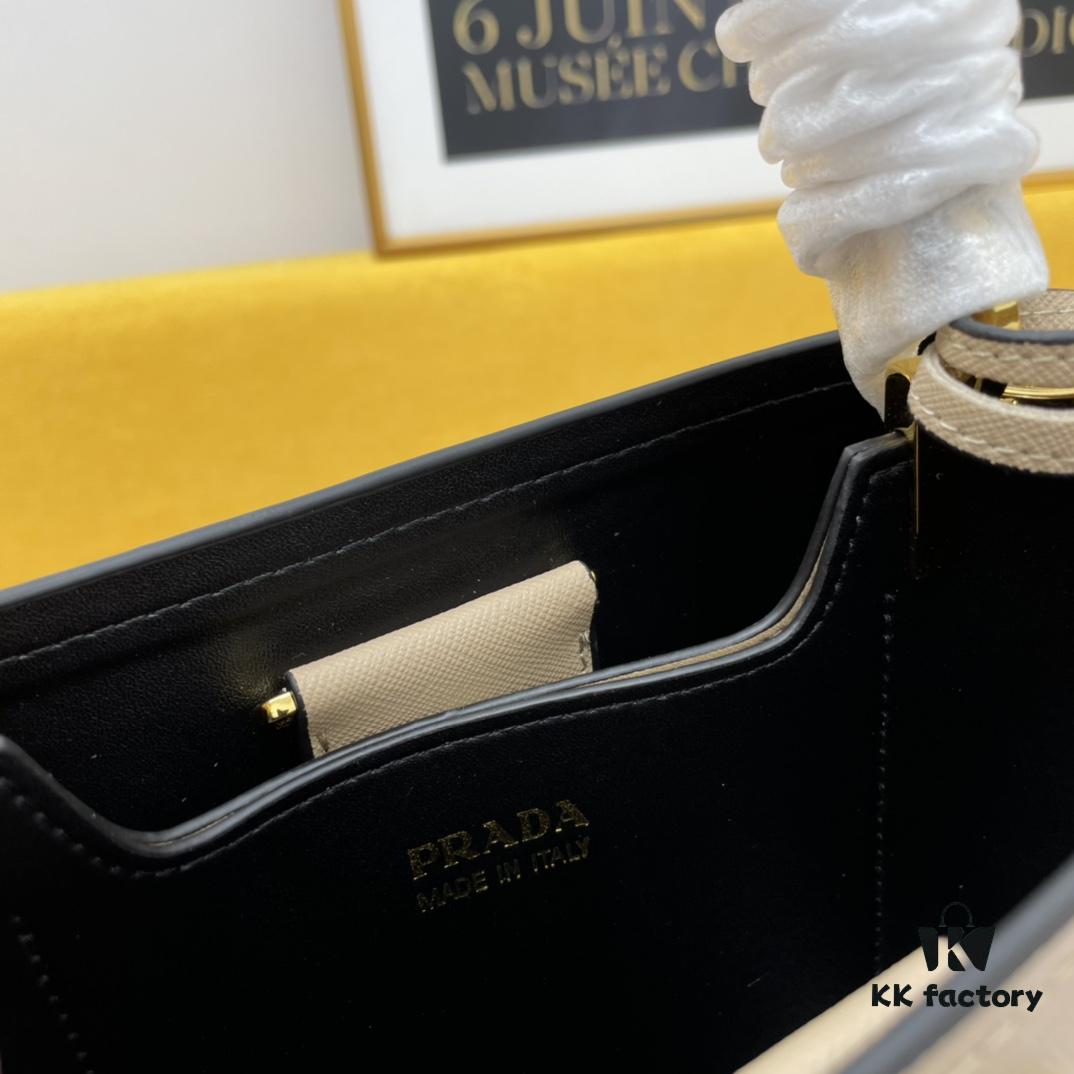 New Arrival Original Leather P Brand 2019 Latest Model 1BA219 Prada Double Saffiano Cross-Grain Handbag