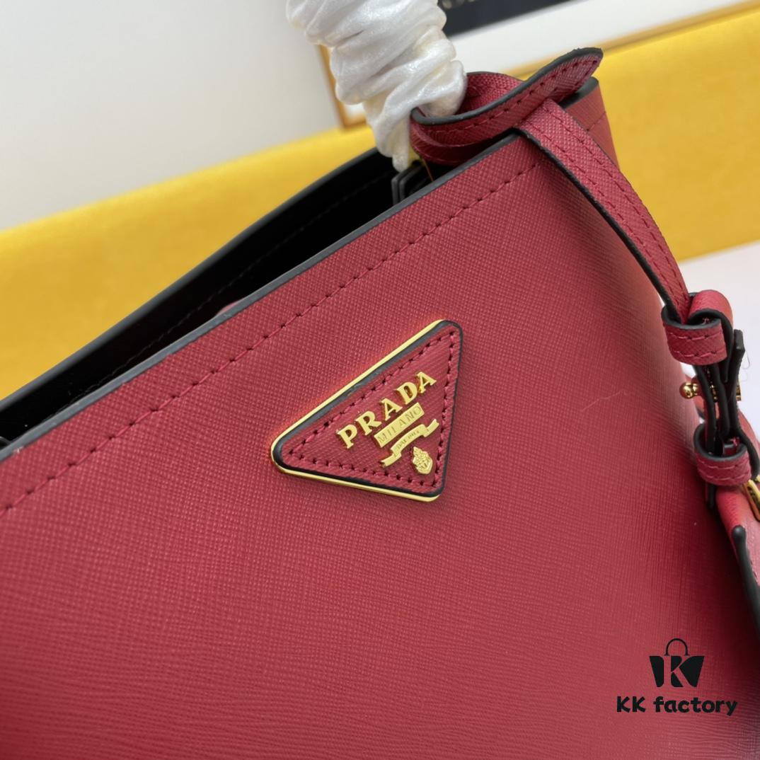 New Arrival Original Leather P Collection 2019 Latest Model 1BA219 Prada Double Saffiano Cross-Grain Handbag