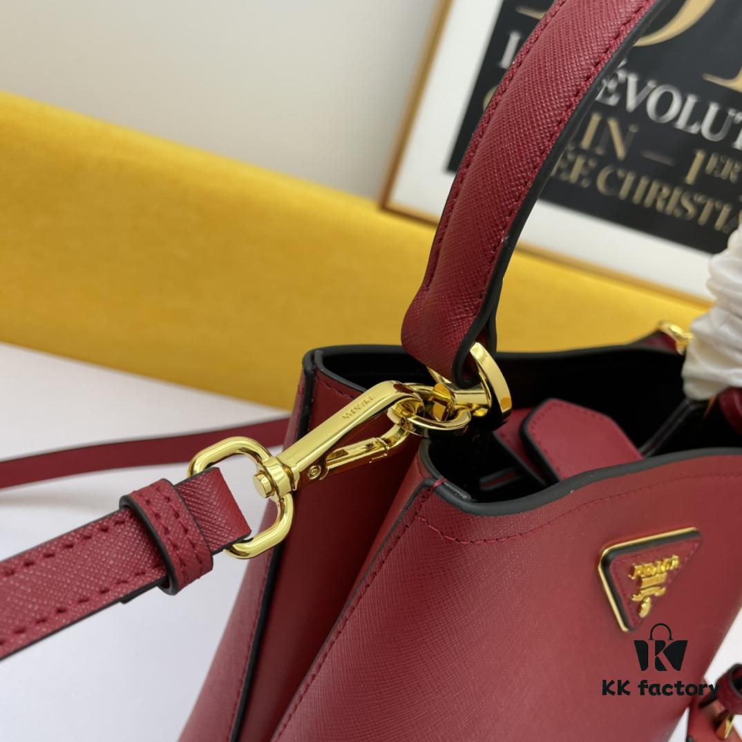 New Arrival Original Leather P Collection 2019 Latest Model 1BA219 Prada Double Saffiano Cross-Grain Handbag
