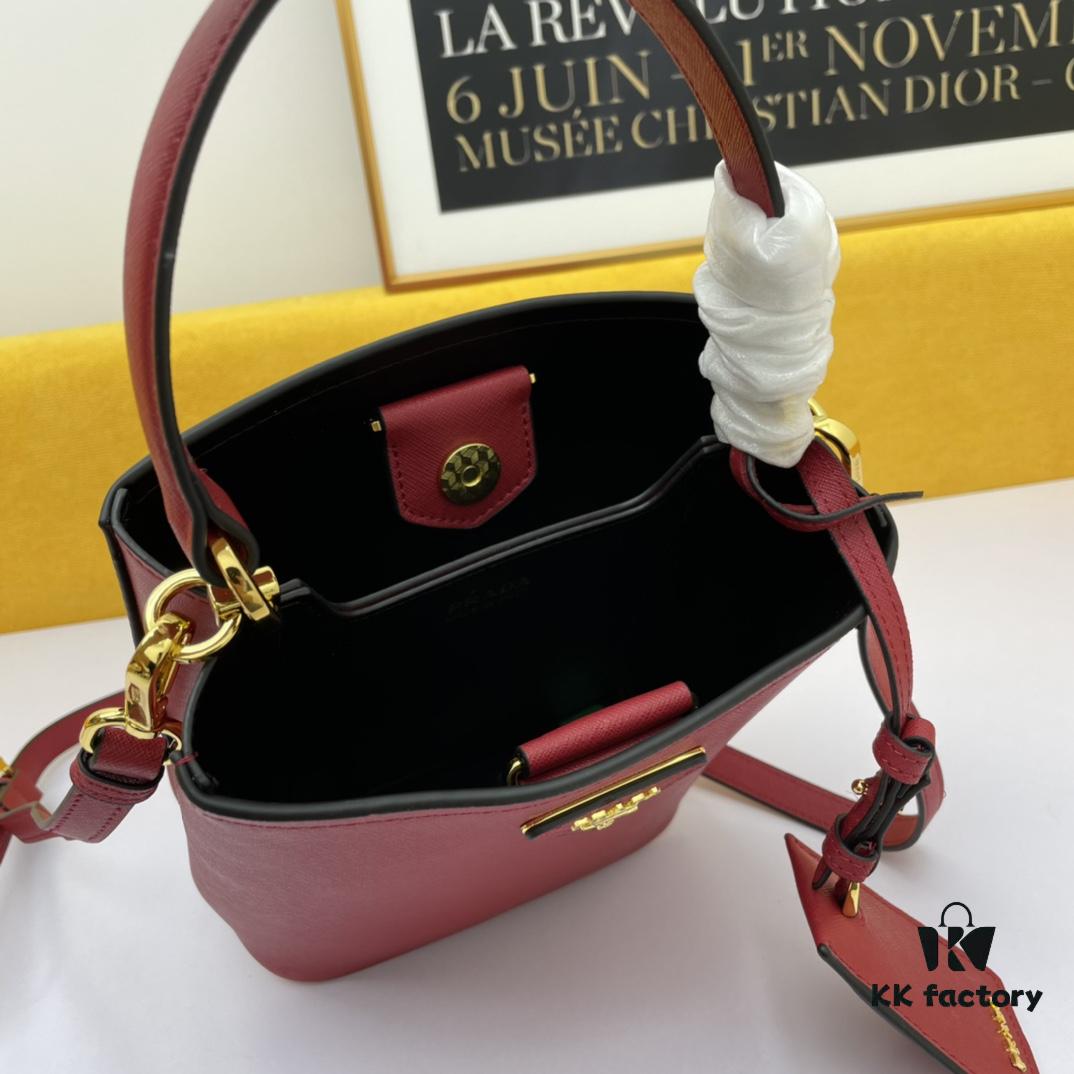New Arrival Original Leather P Collection 2019 Latest Model 1BA219 Prada Double Saffiano Cross-Grain Handbag