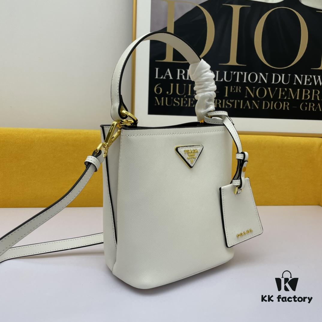 New Release Original Leather P'2019 Latest Model 1BA219 Prada Double Saffiano Cross-Grain Handbag