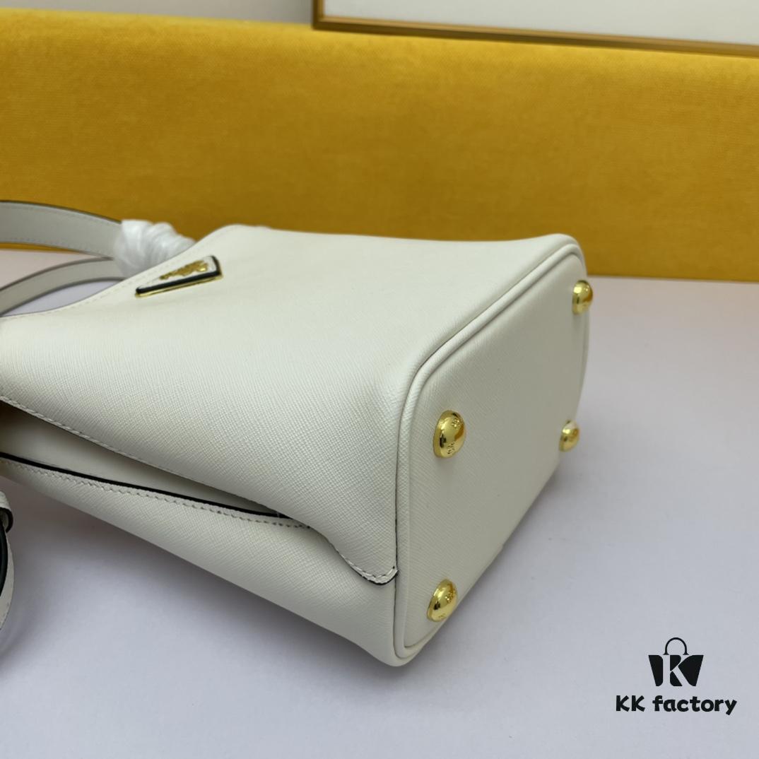 New Release Original Leather P'2019 Latest Model 1BA219 Prada Double Saffiano Cross-Grain Handbag