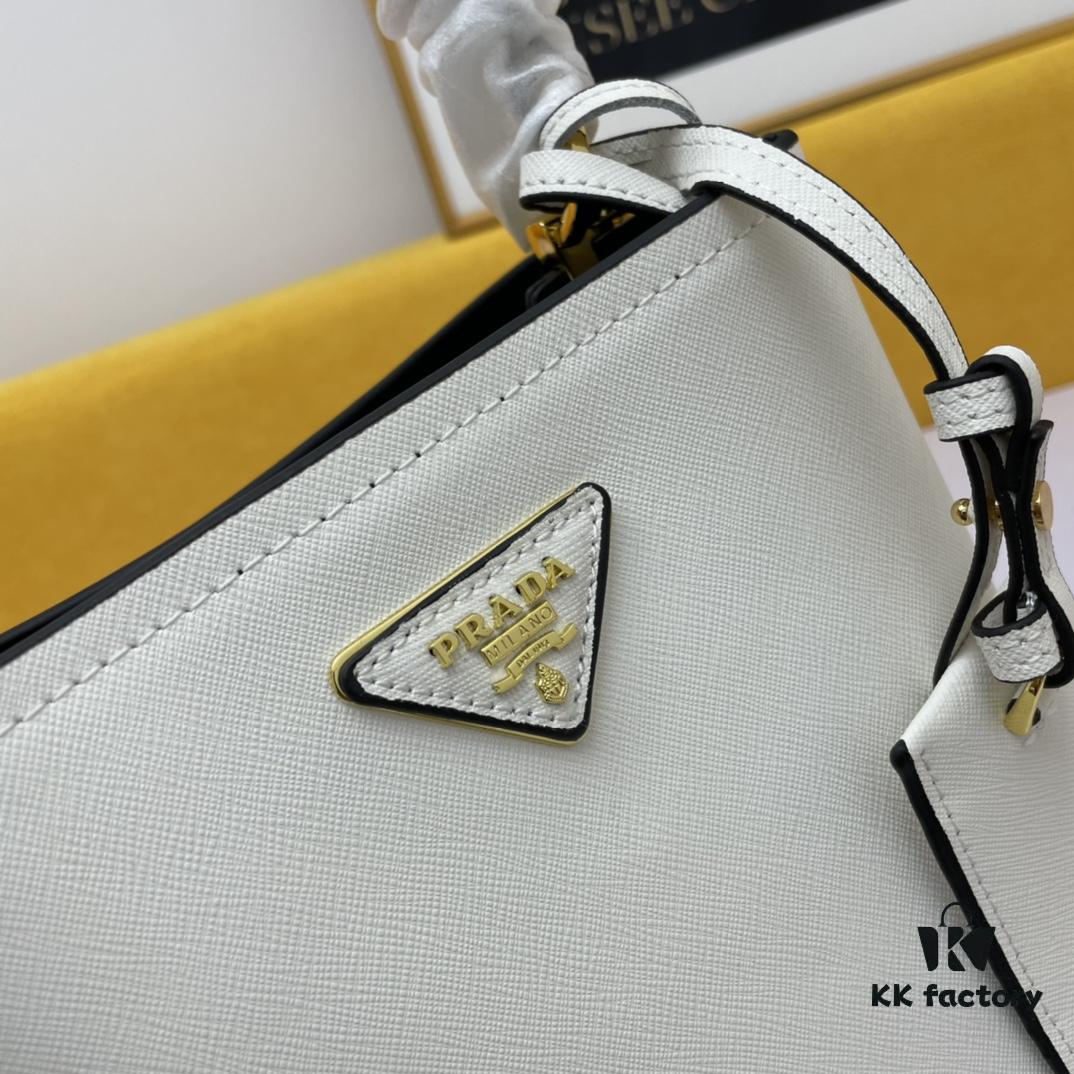 New Release Original Leather P'2019 Latest Model 1BA219 Prada Double Saffiano Cross-Grain Handbag