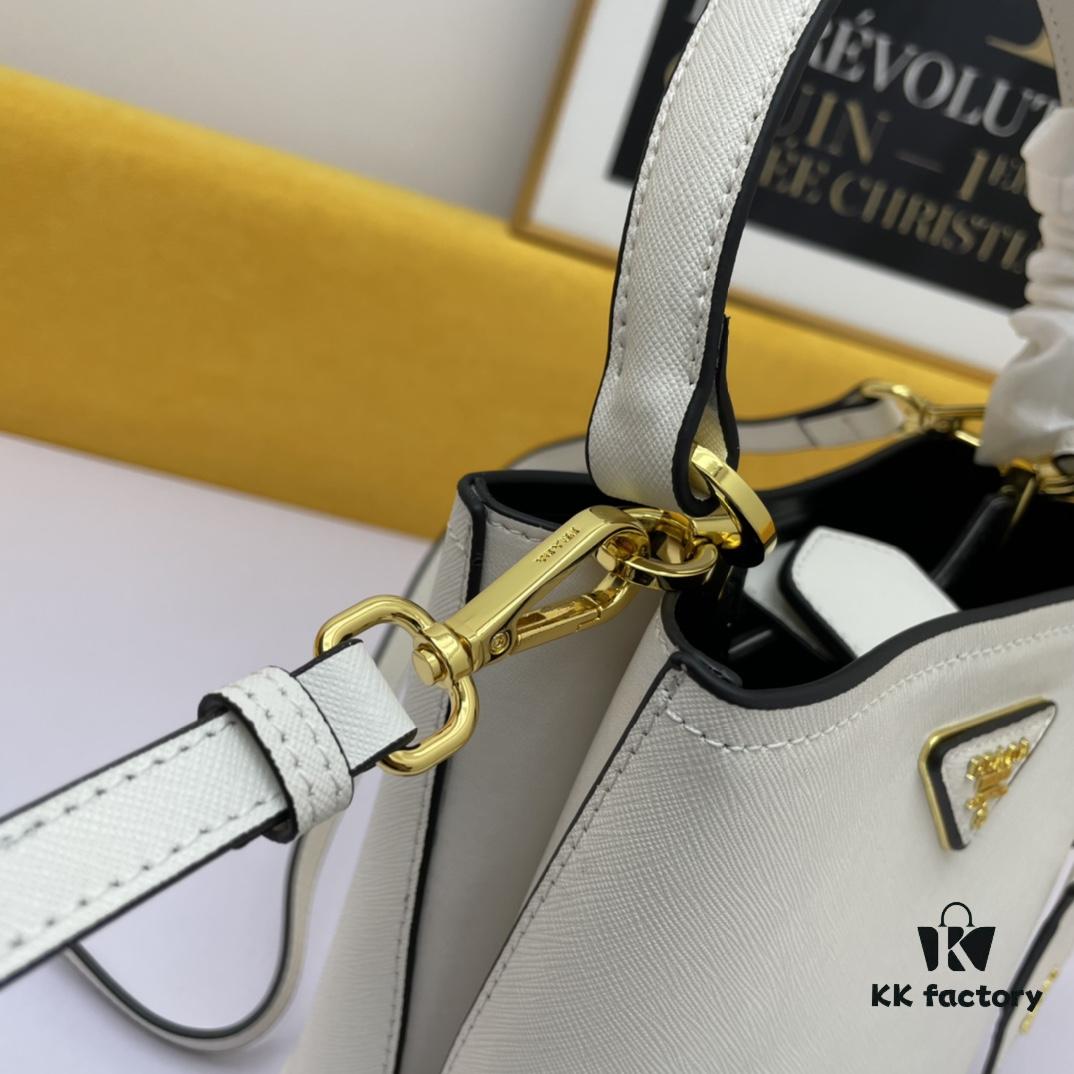 New Release Original Leather P'2019 Latest Model 1BA219 Prada Double Saffiano Cross-Grain Handbag