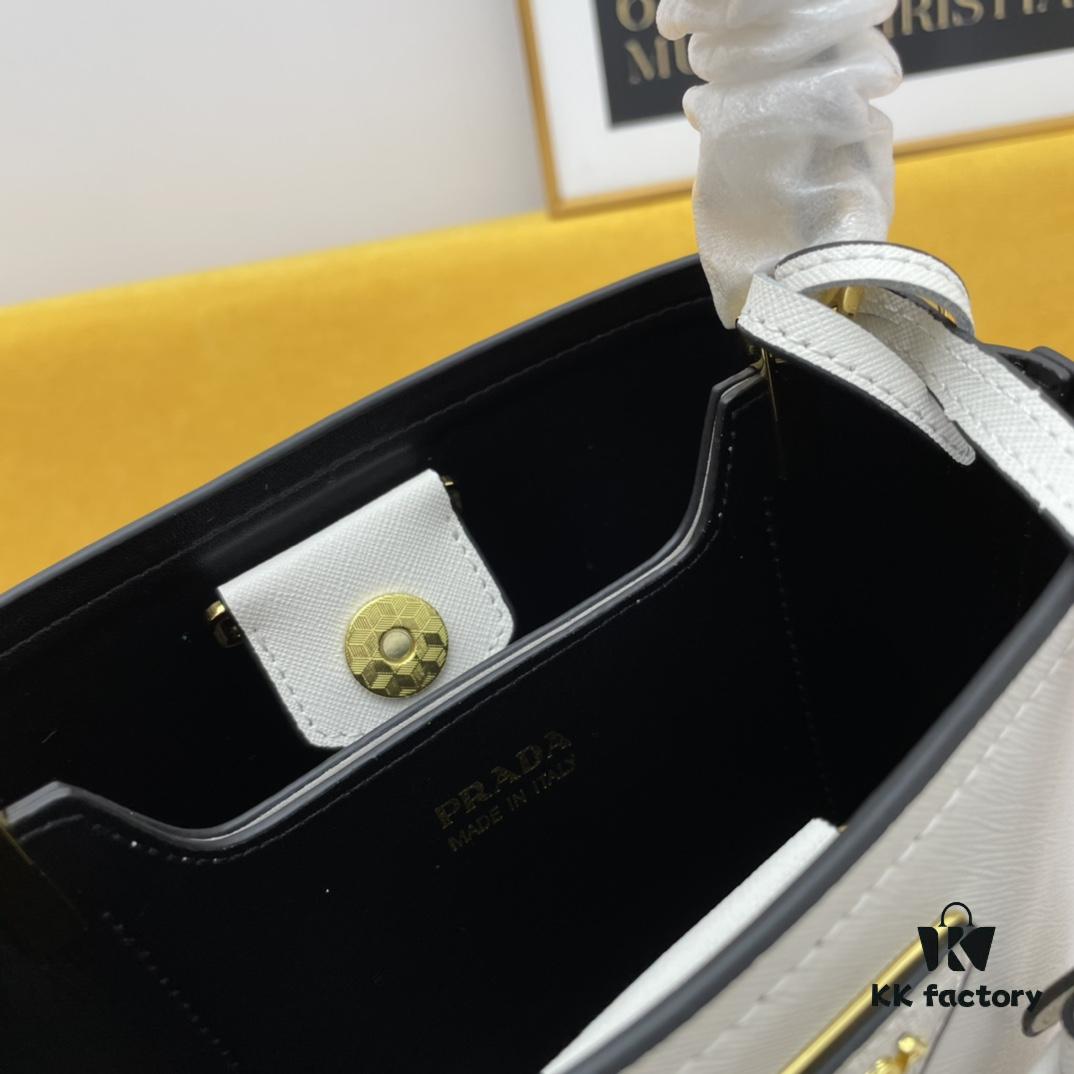 New Release Original Leather P'2019 Latest Model 1BA219 Prada Double Saffiano Cross-Grain Handbag