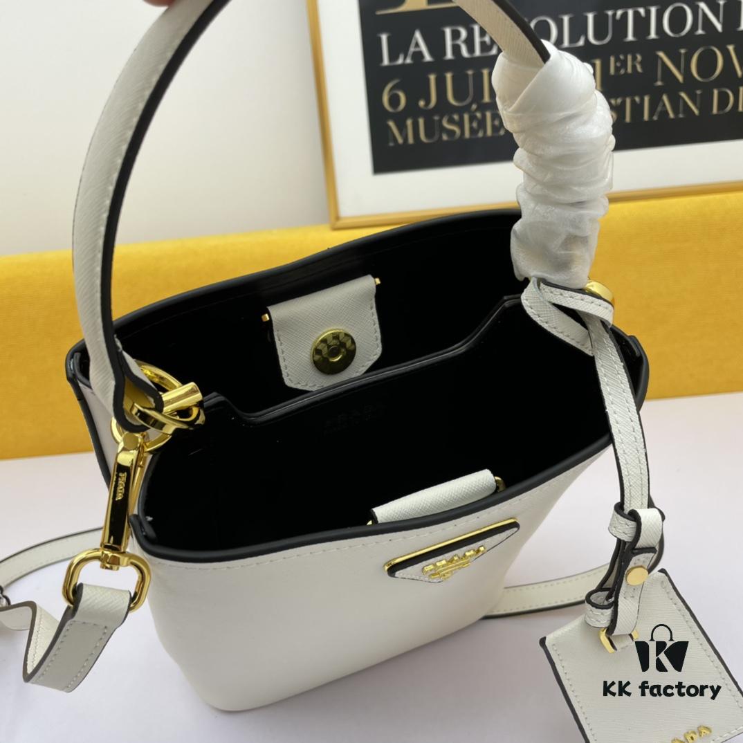 New Release Original Leather P'2019 Latest Model 1BA219 Prada Double Saffiano Cross-Grain Handbag