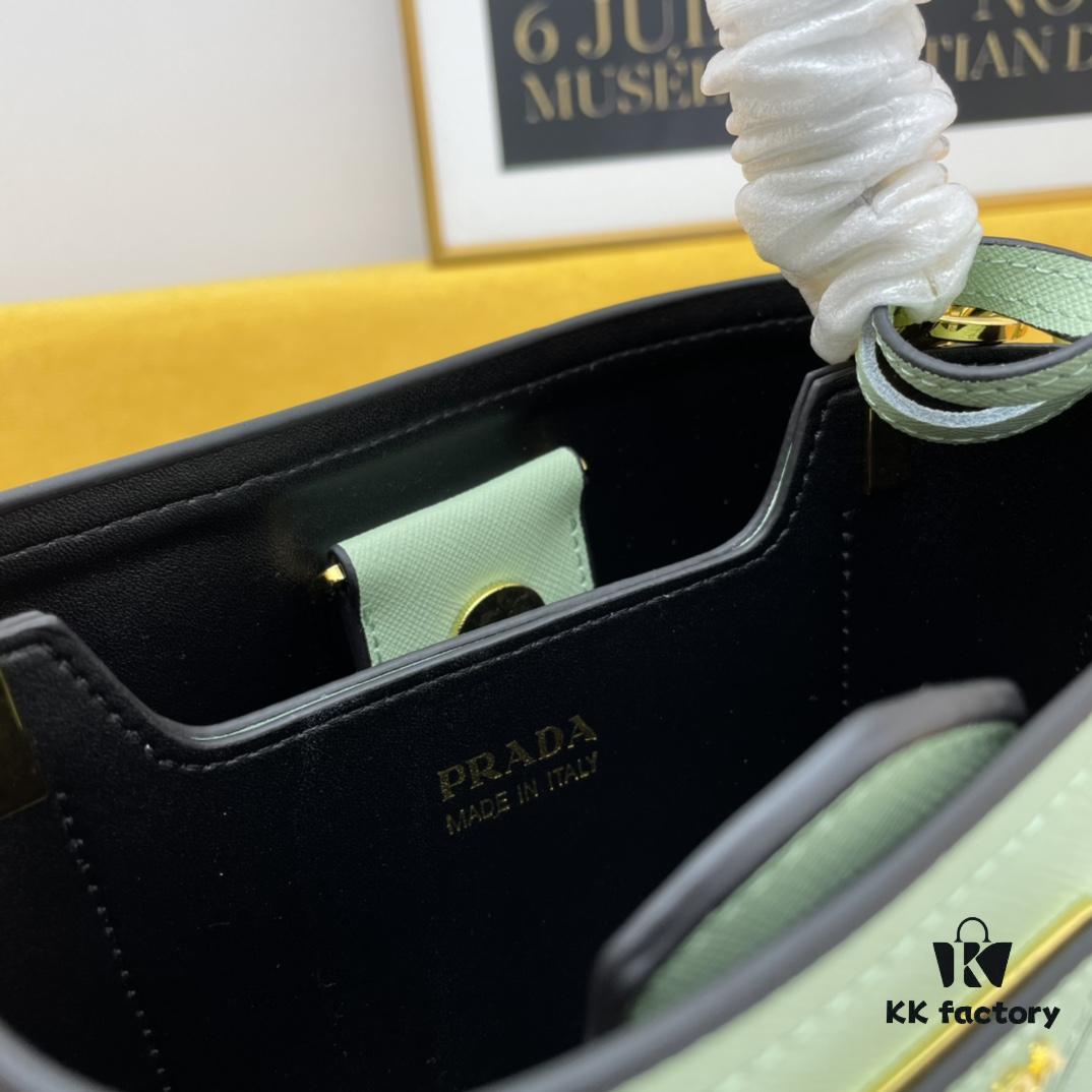 New Arrival Original Leather P Brand 2019 Latest Model 1BA219 Prada Double Saffiano Cross Texture Handbag