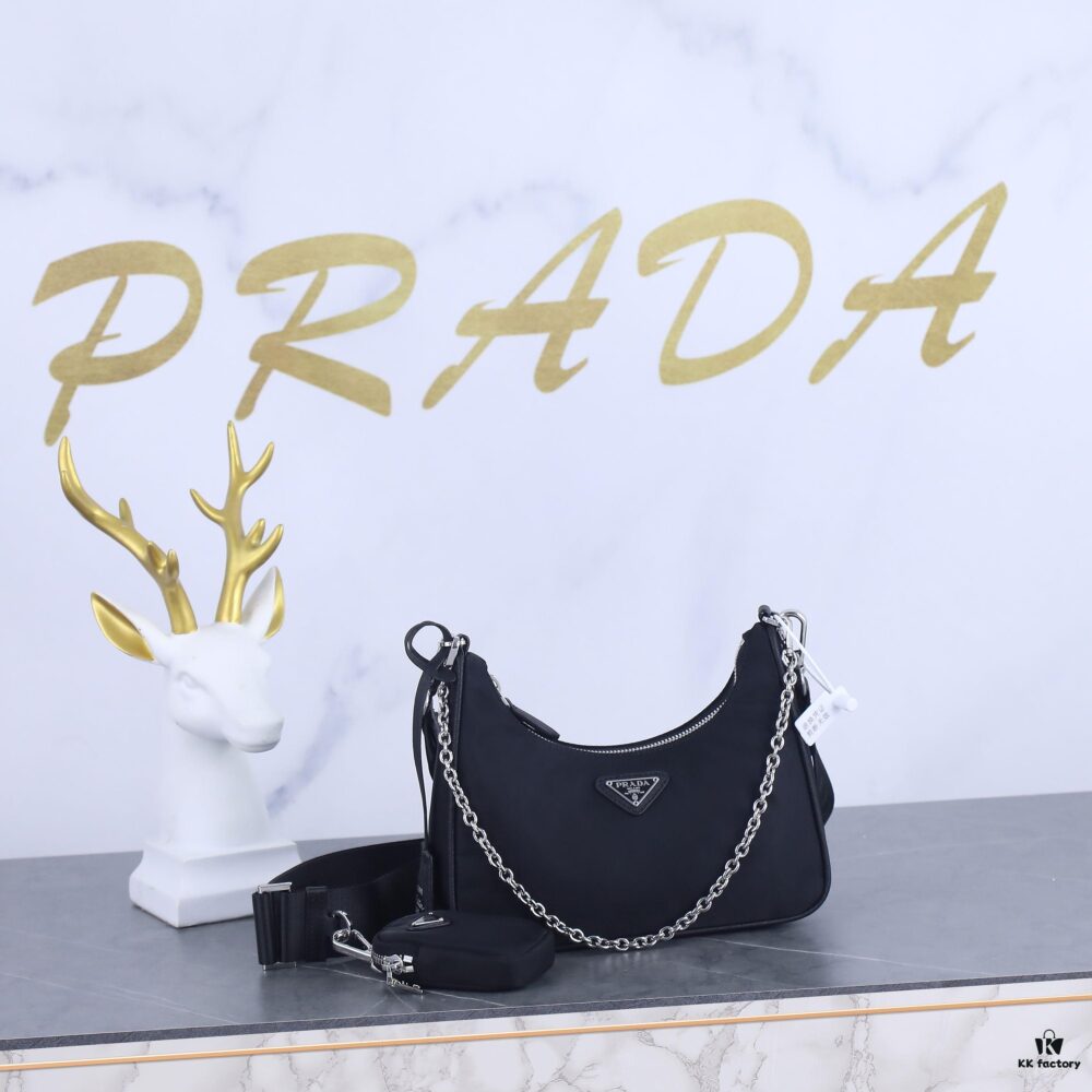 Prada New Nylon Hobo Bag (With Box) - Multiway Handheld / Underarm / Crossbody Bag