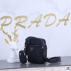 Prada Latest Model! 2VH112 Modern Nylon Crossbody Bag with Detachable Pouch Charm and Spacious Interior Compartment