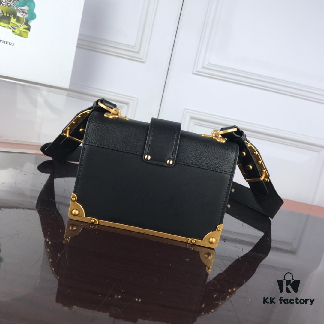 Authentic Top-Quality PRADA Handbag 1BD045 20*14*8CM - Upgraded Hardware, Belgian Calfskin, Full Leather Interior and Exterior