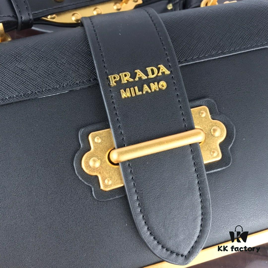 Authentic Top-Quality PRADA Handbag 1BD045 20*14*8CM - Upgraded Hardware, Belgian Calfskin, Full Leather Interior and Exterior