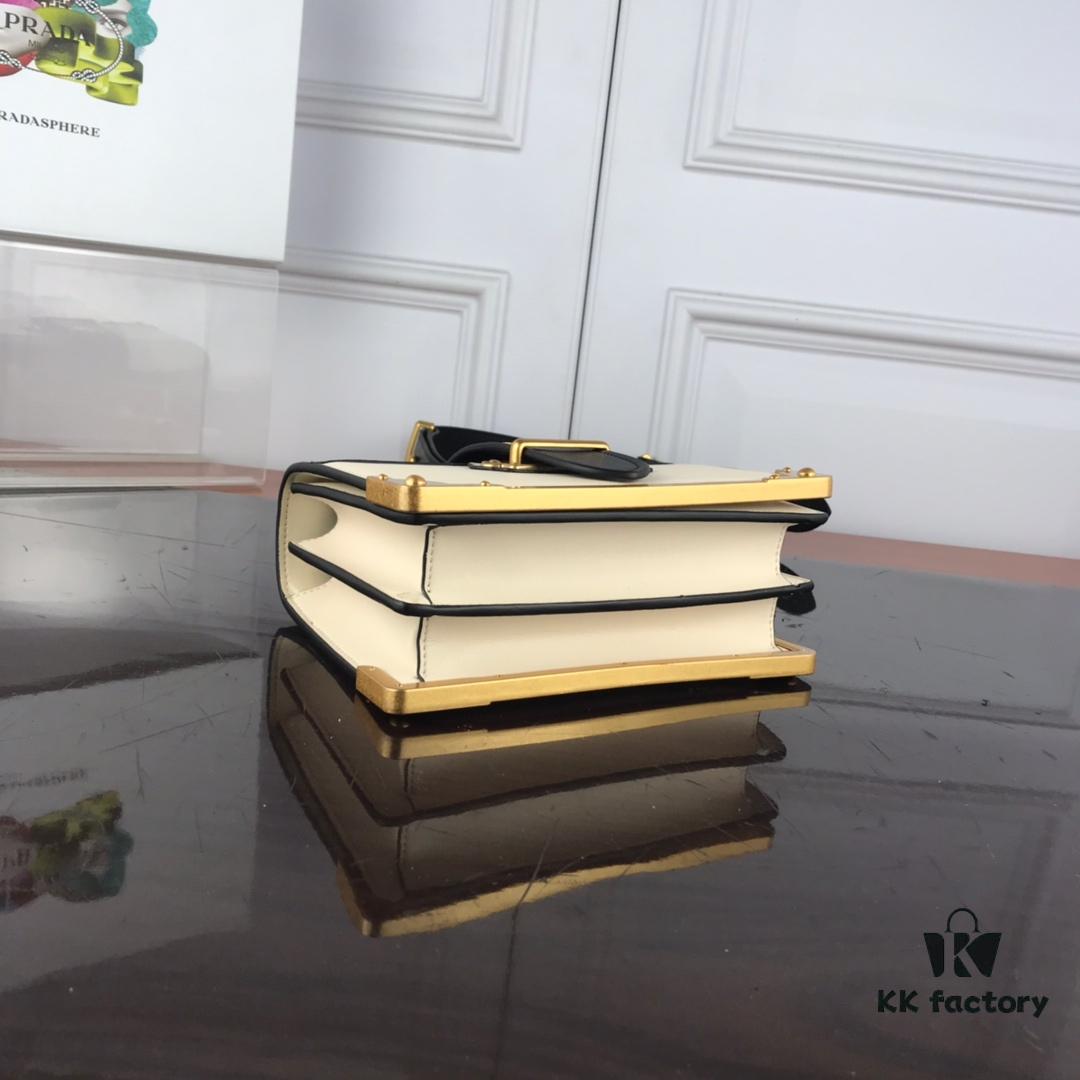 Authentic Top Quality PRADA Handbag 1BD045 20*14*8CM, Premium Calfskin with Vintage Hardware