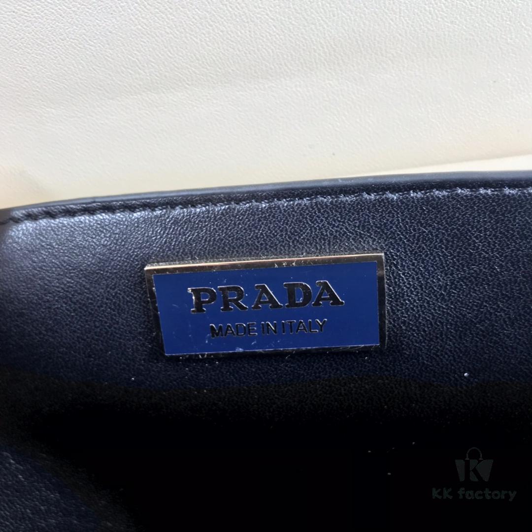 Authentic Top Quality PRADA Handbag 1BD045 20*14*8CM, Premium Calfskin with Vintage Hardware