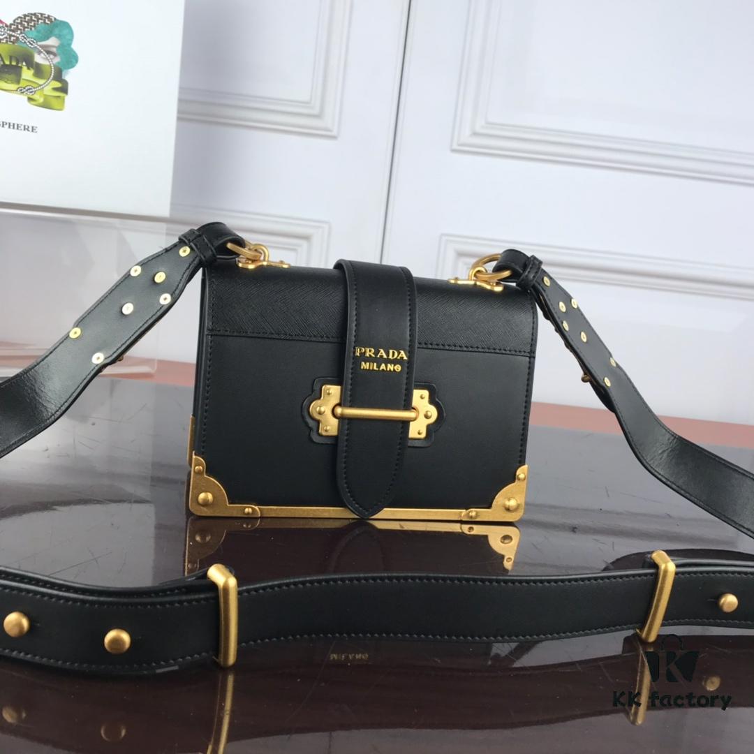 Authentic Top-Quality PRADA Handbag 1BD045 20*14*8CM - Upgraded Hardware, Belgian Calfskin, Full Leather Interior and Exterior