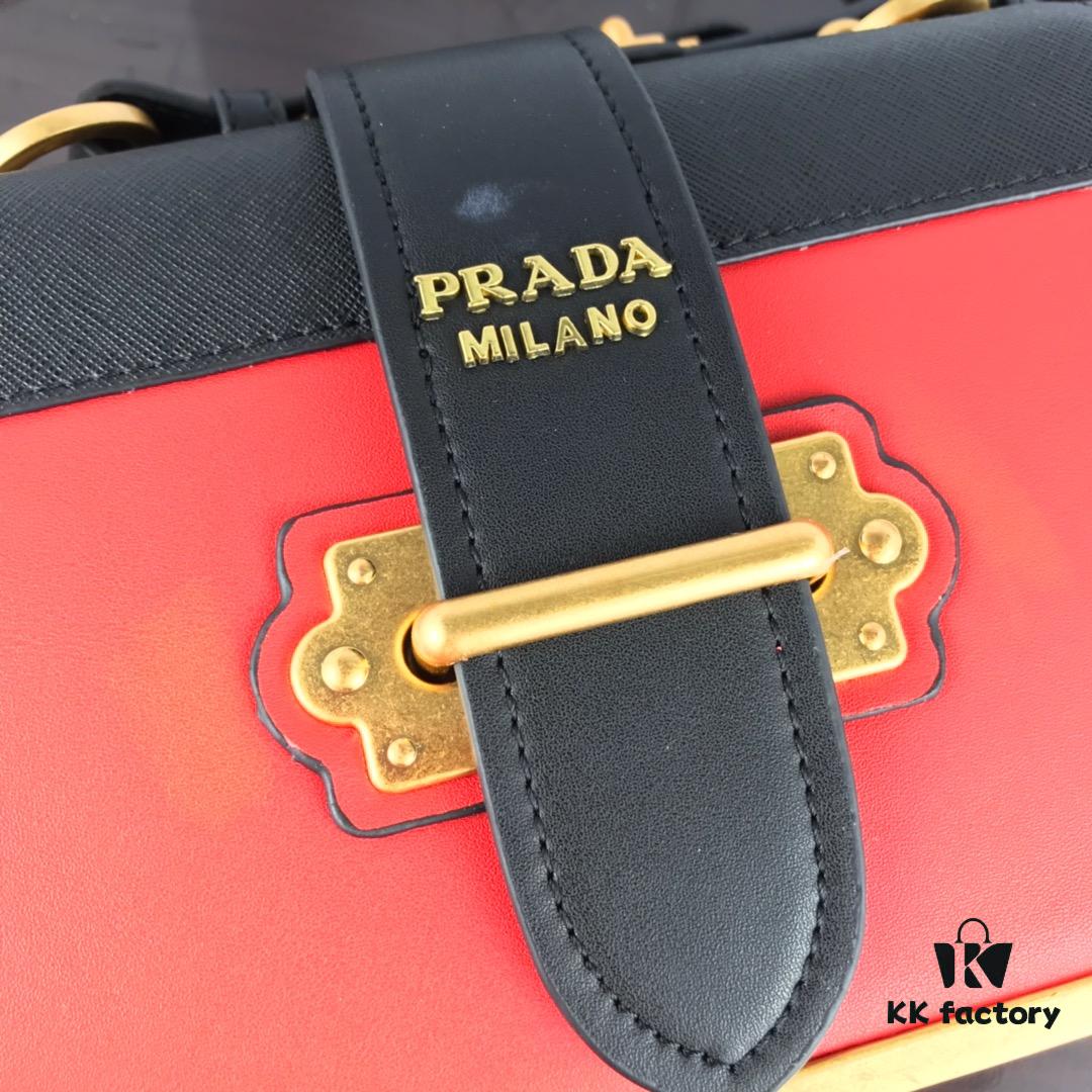 Authentic Top-Quality PRADA Handbag 1BD045 20*14*8CM - Upgraded Hardware, Belgian Calfskin Leather