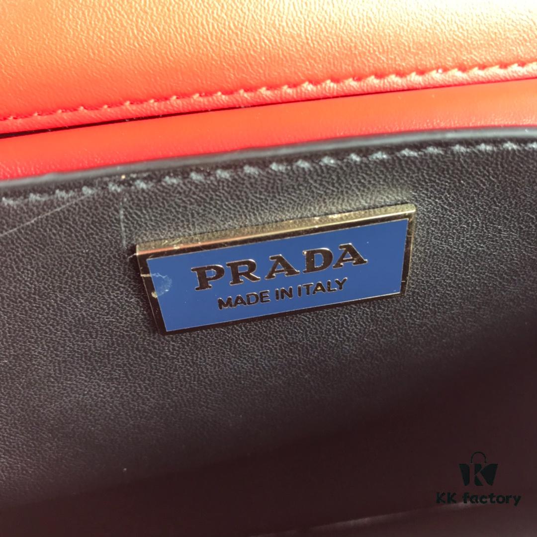 Authentic Top-Quality PRADA Handbag 1BD045 20*14*8CM - Upgraded Hardware, Belgian Calfskin Leather