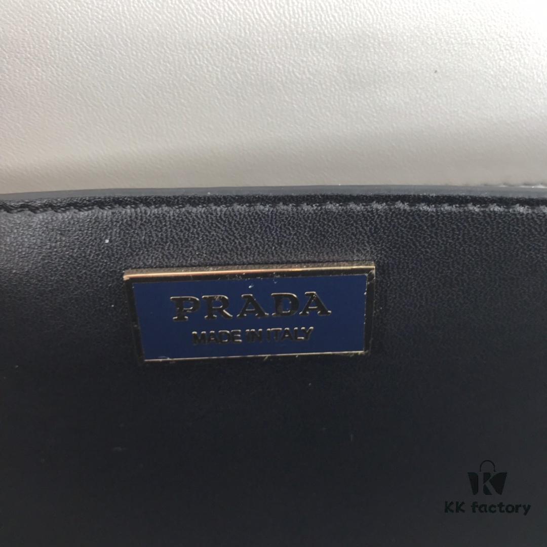 Authentic Top-Quality PRADA Women's Handbag 1BD045 20*14*8CM, Upgraded Hardware, Belgian Calfskin Leather