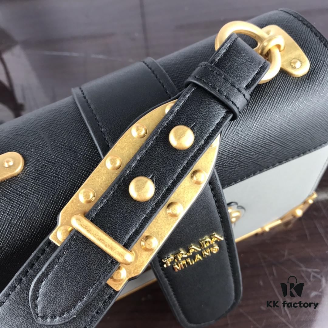 Authentic Top-Quality PRADA Women's Handbag 1BD045 20*14*8CM, Upgraded Hardware, Belgian Calfskin Leather