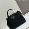 PRADA Vintage Style Large Top Handle Bag - High-Quality Calf Leather, Removable Adjustable Strap, Multiple Carrying Ways