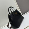 PRADA Vintage Style Large Top Handle Bag - High-Quality Calf Leather, Removable Adjustable Strap, Multiple Carrying Ways