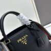 PRADA Vintage Style Large Top Handle Bag - High-Quality Calf Leather, Removable Adjustable Strap, Multiple Carrying Ways