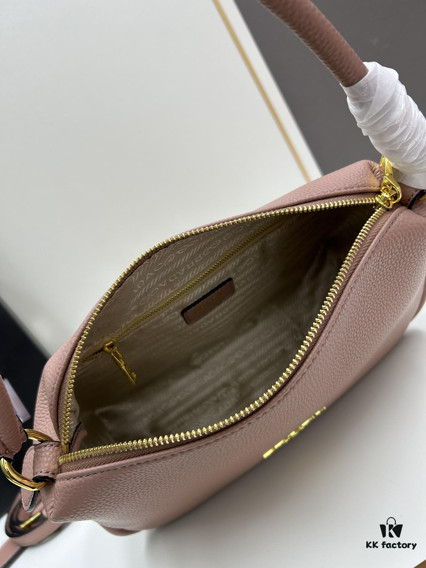 PRADA - Bestseller Recommendation: Fashionable Casual Style, Newest Imported Coarse Crocodile-Textured Calfskin with Original Hardware