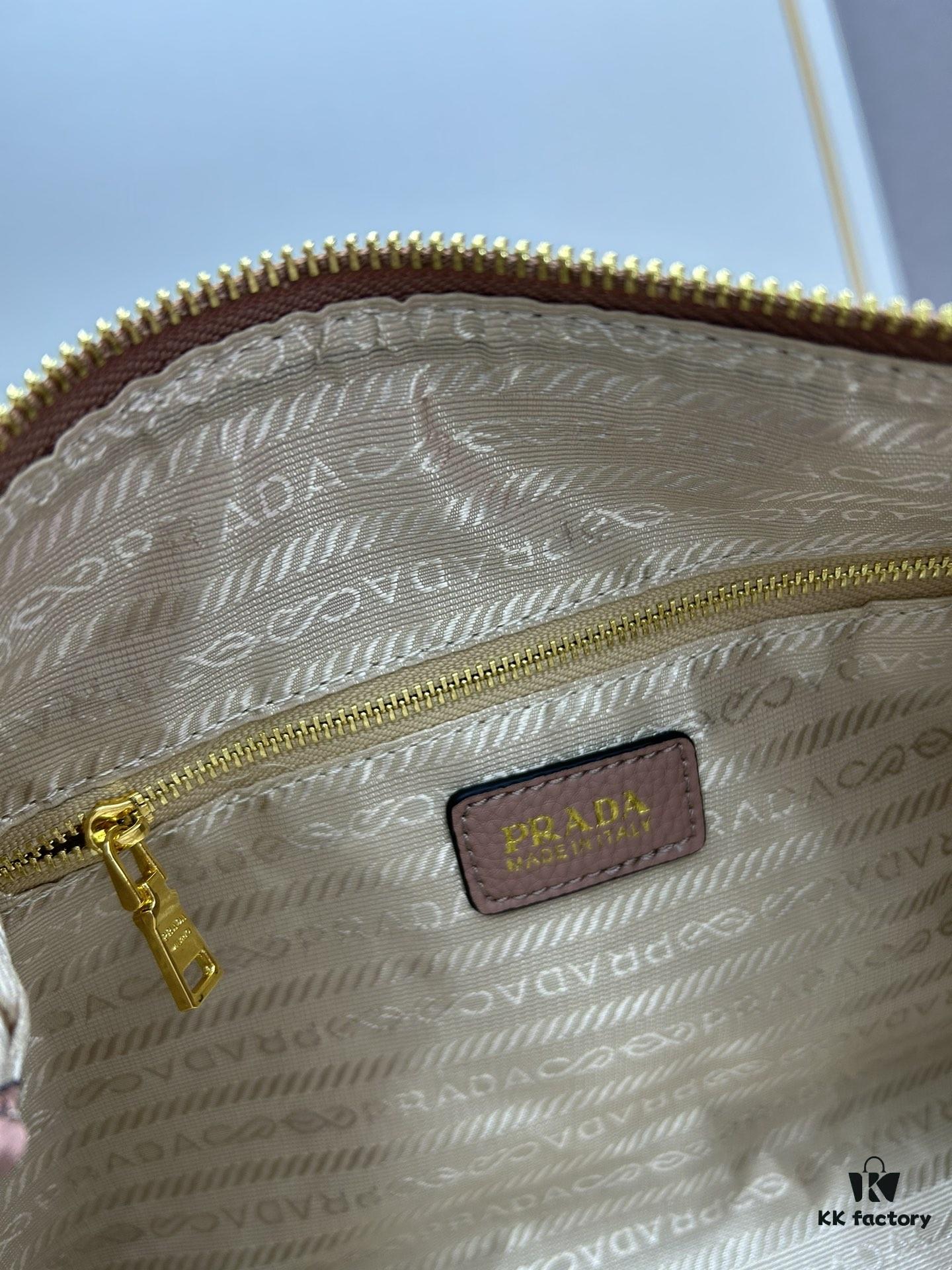 PRADA - Bestseller Recommendation: Fashionable Casual Style, Newest Imported Coarse Crocodile-Textured Calfskin with Original Hardware