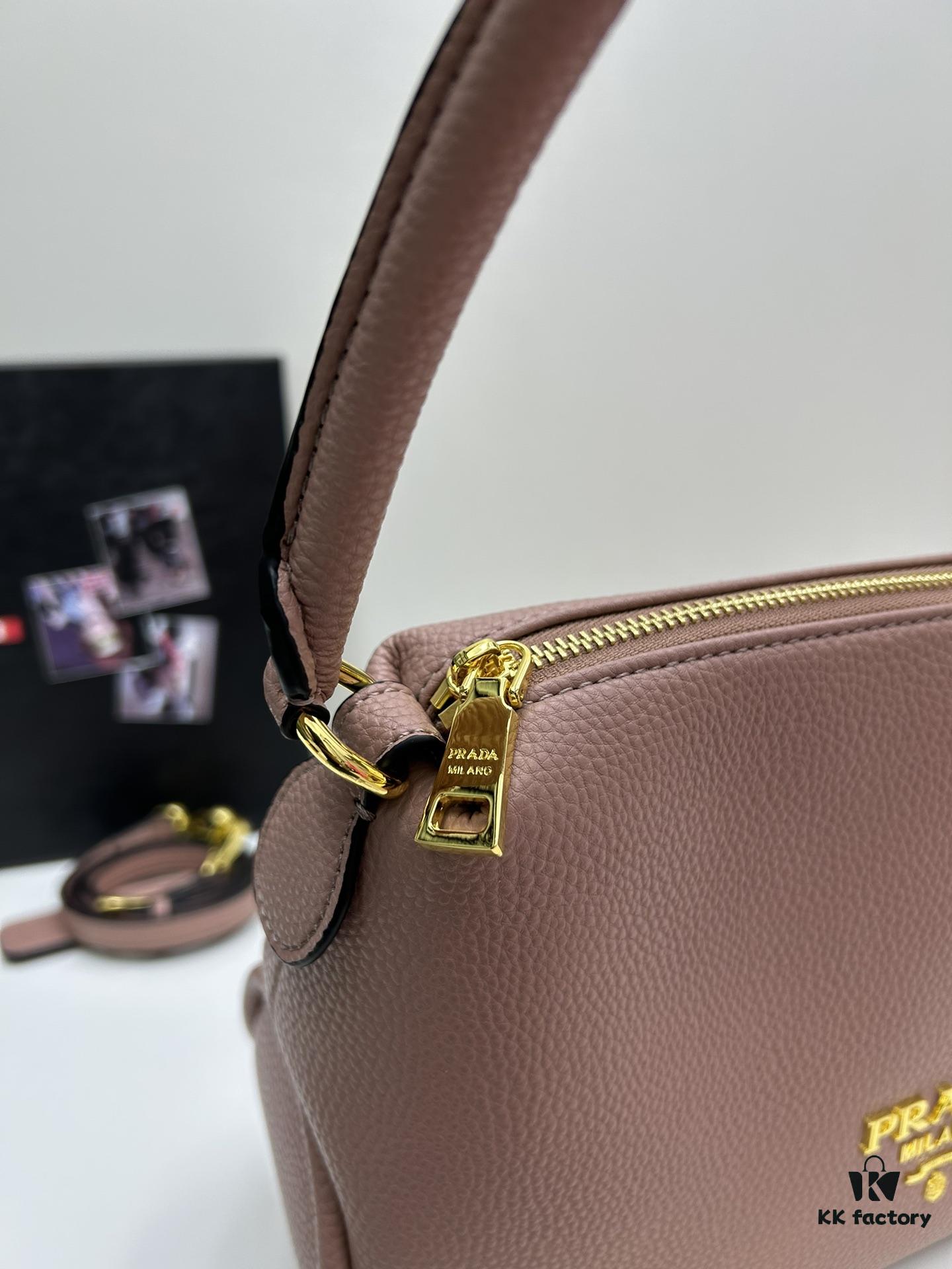 PRADA - Bestseller Recommendation: Fashionable Casual Style, Newest Imported Coarse Crocodile-Textured Calfskin with Original Hardware