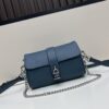 Exclusive Launch - High-Quality Prada-style Pillow Top Handle Bag, Palm Grain Leather, Smooth Oiled Edges, Soft and Thick Texture, Includes Long Strap and Chain, Can Be Worn as Shoulder or Crossbody Bag