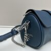 Exclusive Launch - High-Quality Prada-style Pillow Top Handle Bag, Palm Grain Leather, Smooth Oiled Edges, Soft and Thick Texture, Includes Long Strap and Chain, Can Be Worn as Shoulder or Crossbody Bag