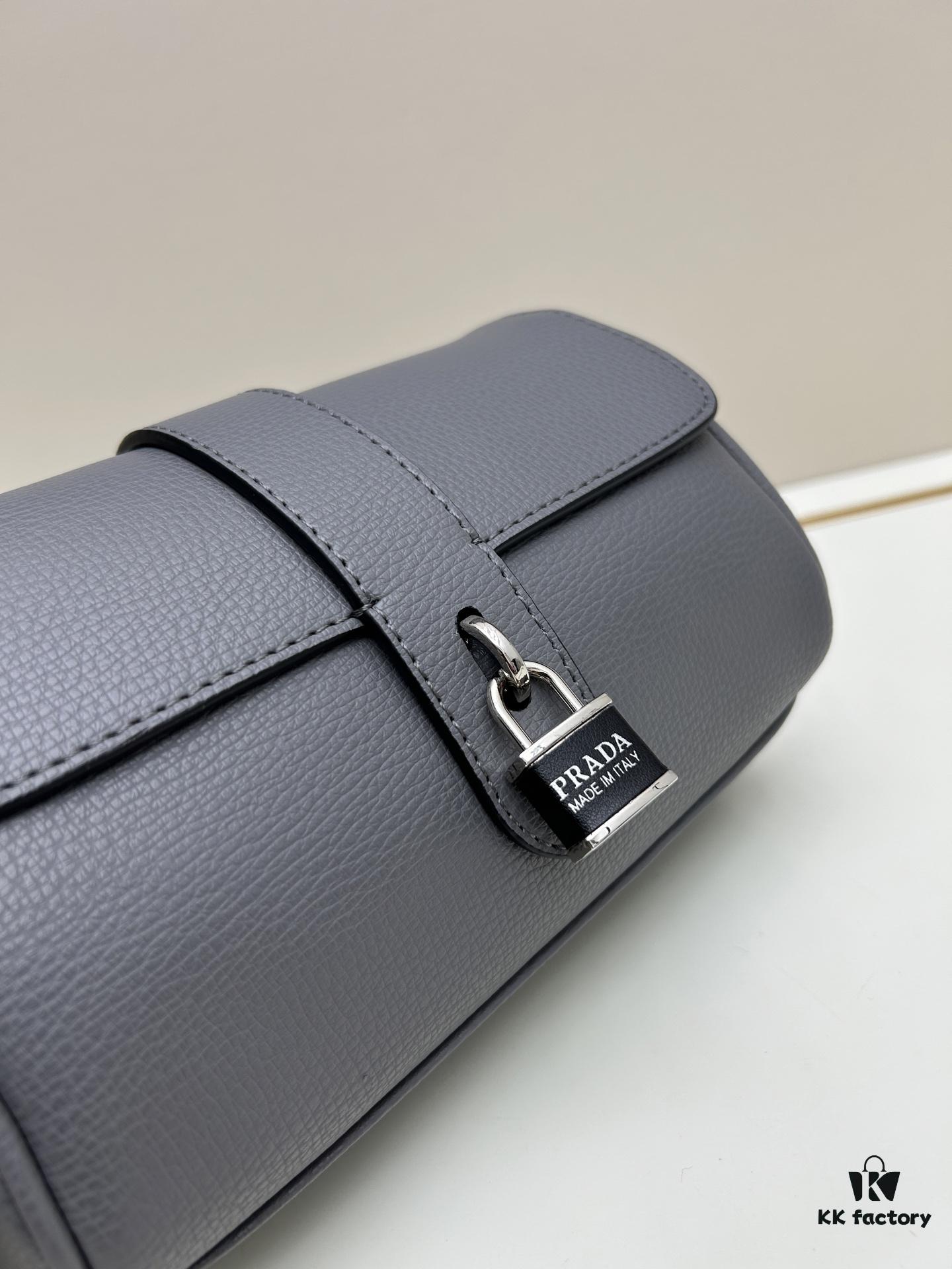 Exclusive Launch - High-Quality Prada-style Lock Bag, Palm Grain Leather, Soft and Thick Texture, Adjustable Chain & Shoulder Strap
